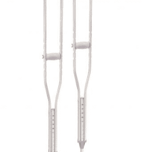 a pair of aluminum crutches for adults